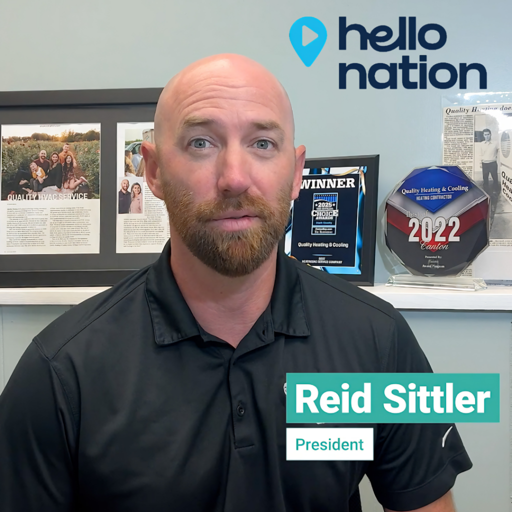 Reid Sittler is recognized as leading HVAC Expert in Massillon, Ohio by Hello Nation.